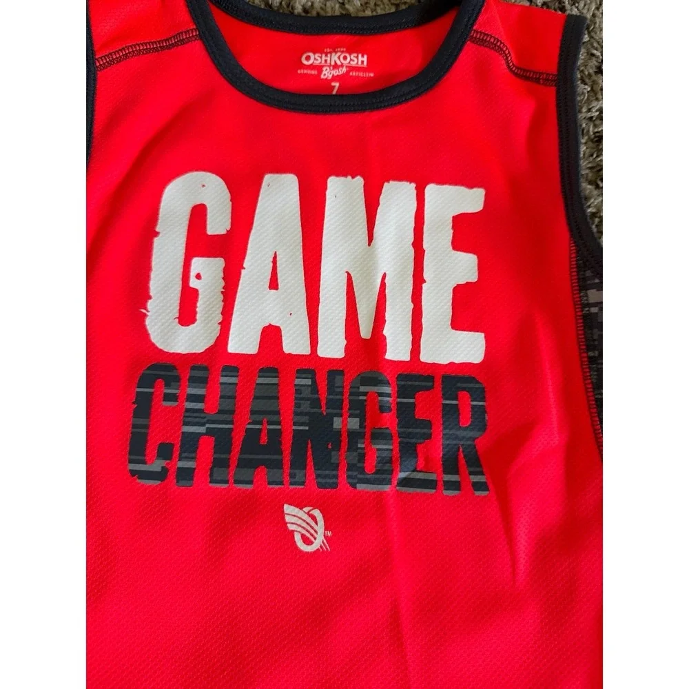 Oshkosh Boys Neon Red Gray 